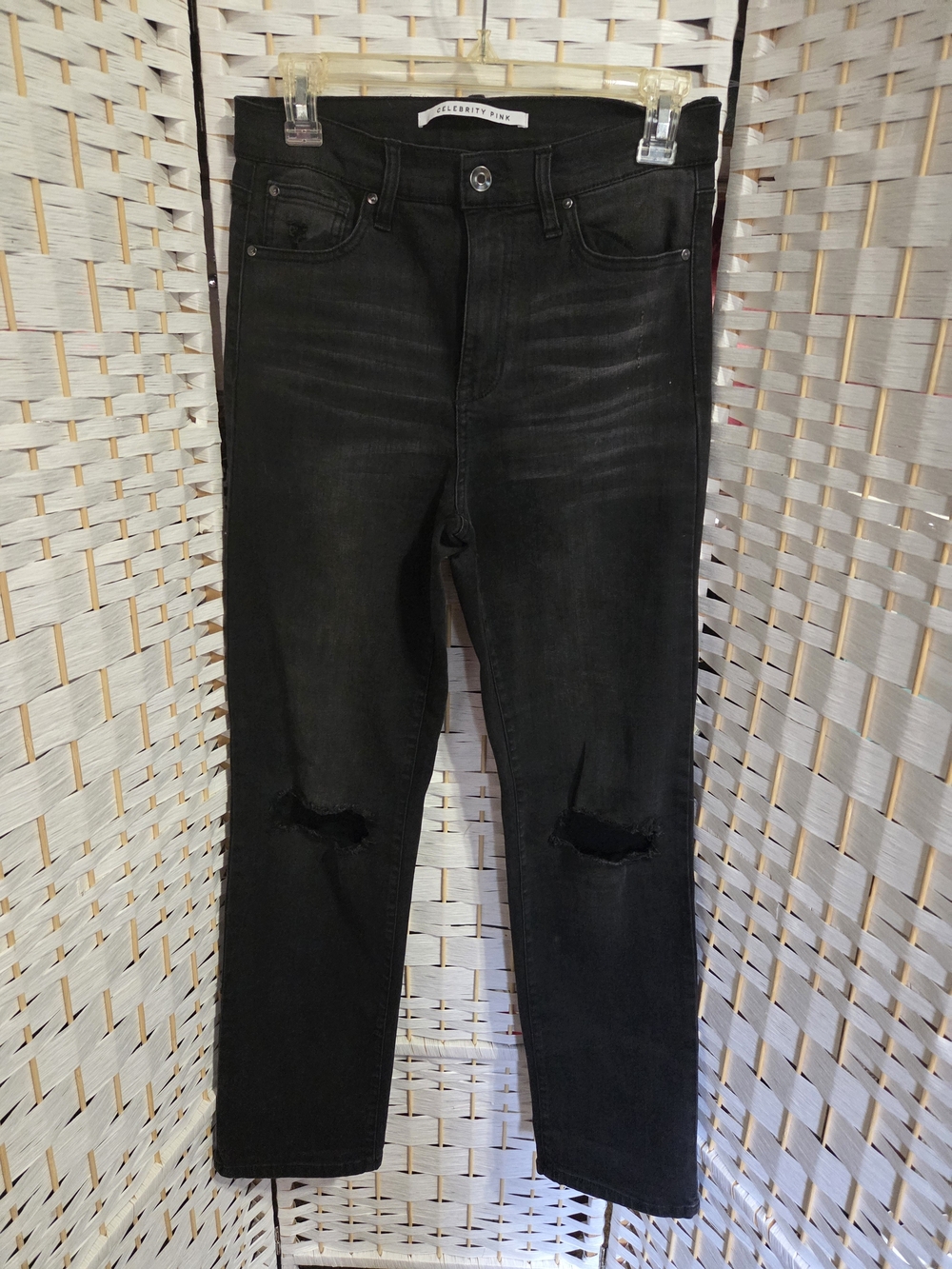 Celebrity Pink Black Distressed Jeans